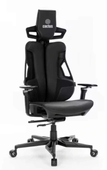Кресло Cactus CS-CHR-DUO черный искусственная кожа с подголов. крестов. алюминий пластик черный - купить недорого с доставкой в интернет-магазине
