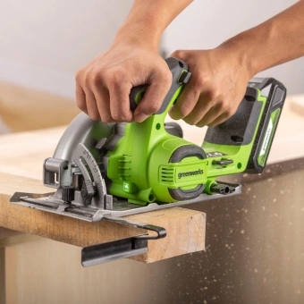 Циркулярная пила (дисковая) Greenworks GD24CS165 (ручная) D диска.:165мм (1501607) - купить недорого с доставкой в интернет-магазине