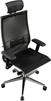 Кресло Метта Samurai S-3 черный сиденье черный сетка с подголов. крестов. металл хром - купить недорого с доставкой в интернет-магазине