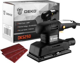 Вибро шлифовальная машина Deko DKS250 250Вт - купить недорого с доставкой в интернет-магазине