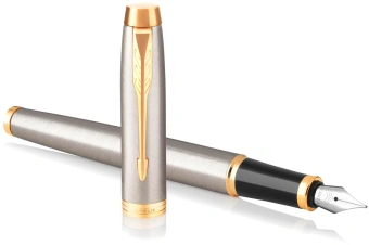 Ручка перьев. Parker IM Core F321 (1931649) Brushed Metal GT F сталь нержавеющая подар.кор. - купить недорого с доставкой в интернет-магазине
