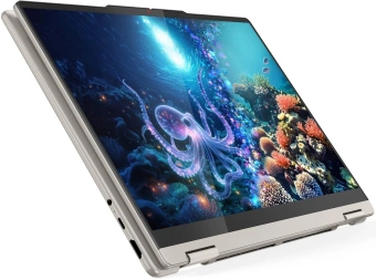 Ноутбук Lenovo Yoga 7 14AKP10 Ryzen AI 5 340 24Gb SSD1Tb AMD Radeon 840M 14" OLED Touch WUXGA (1920x1200) Windows 11 Home beige WiFi BT Cam (83JR005YRK) - купить недорого с доставкой в интернет-магазине