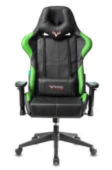 Кресло игровое Zombie VIKING 5 AERO черный/салатовый эко.кожа с подголов. крестов. пластик - купить недорого с доставкой в интернет-магазине