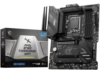 Материнская плата MSI MAG B760 TOMAHAWK WIFI Soc-1700 Intel B760 4xDDR5 ATX AC`97 8ch(7.1) 2.5Gg+VGA+HDMI+DP - купить недорого с доставкой в интернет-магазине