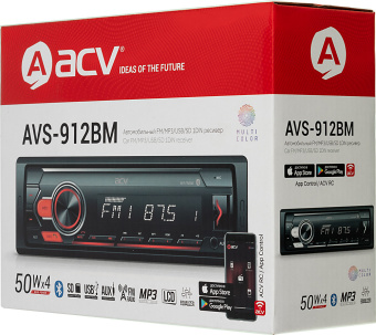 Автомагнитола ACV AVS-912BM 1DIN 4x50Вт (35958) - купить недорого с доставкой в интернет-магазине