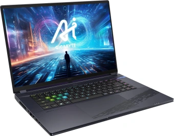 Ноутбук Gigabyte Aorus 16X Core i7 13650HX 16Gb SSD1Tb NVIDIA GeForce RTX4070 8Gb 16" IPS QHD+ (2560x1600) FreeDOS grey WiFi BT Cam (9SG-43KZC54SD) - купить недорого с доставкой в интернет-магазине