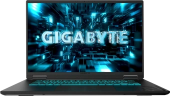 Ноутбук Gigabyte Gaming A16 Pro Core 7 240H 32Gb SSD1Tb NVIDIA GeForce RTX5080 16Gb 16" IPS WUXGA (2560x1600) без ОС black WiFi BT Cam (DYHG5KZCC4SD) - купить недорого с доставкой в интернет-магазине