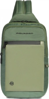 Рюкзак слинг мужской Piquadro Orion CA6625S136/VE хаки ткань/натур.кожа - купить недорого с доставкой в интернет-магазине