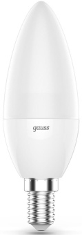 Лампа светодиодная Gauss 103101406 6Вт цок.:E14 свеча 220B св.свеч.RGB (упак.:1шт) - купить недорого с доставкой в интернет-магазине