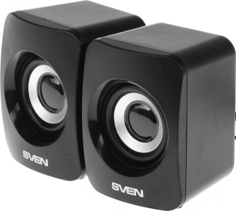 Колонки Sven 130 2.0 черный 6Вт портативные - купить недорого с доставкой в интернет-магазине