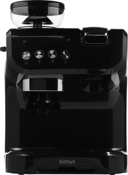 Кофеварка рожковая Kitfort КТ-7107 1560Вт черный/серебристый - купить недорого с доставкой в интернет-магазине