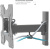 Кронштейн для телевизора Kromax OPTIMA-413 черный 20"-55" макс.30кг настенный поворотно-выдвижной и наклонный - купить недорого с доставкой в интернет-магазине