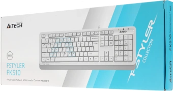 Клавиатура A4Tech Fstyler FKS10 белый/серый USB (FKS10 WHITE) - купить недорого с доставкой в интернет-магазине