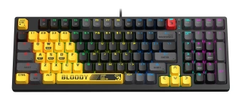 Клавиатура A4Tech S98 механическая желтый USB for gamer LED (SPORTS LIME) кабель 1.8м - купить недорого с доставкой в интернет-магазине