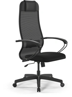 Кресло Метта ErgoLife Set 11 черный сиденье черный сетка с подголов. крестов. металл хром - купить недорого с доставкой в интернет-магазине