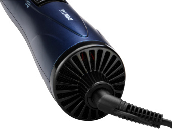 Фен-щетка Hyundai H-HB0110 1000Вт синий - купить недорого с доставкой в интернет-магазине