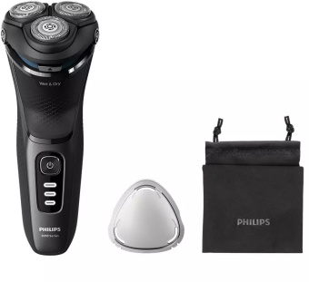 Бритва роторная Philips S3244/12 реж.эл.:3 питан.:аккум. черный - купить недорого с доставкой в интернет-магазине