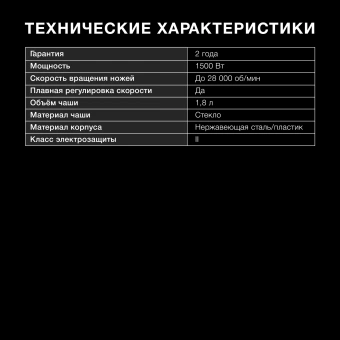 Блендер стационарный Hyundai HYB-S4921 1500Вт серебристый/черный - купить недорого с доставкой в интернет-магазине