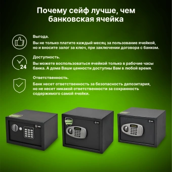 Сейф мебельный Cactus CS-SF-E40 взломостойкий 300x438x400мм электронный - купить недорого с доставкой в интернет-магазине