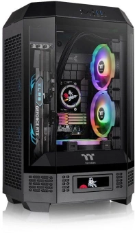 Корпус Thermaltake The Tower 300 Black черный без БП mATX 8x120mm 6x140mm 2xUSB3.0 audio bott PSU - купить недорого с доставкой в интернет-магазине