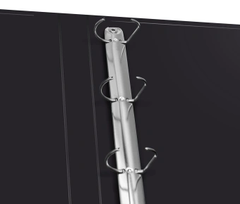 Папка на 4-х D-кольцах Бюрократ -0840/4DBLCK A4 пластик 0.8мм кор.40мм внутр. с вставкой черный - купить недорого с доставкой в интернет-магазине