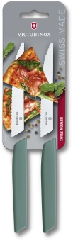 Набор ножей кухон. Victorinox Swiss Modern 6.9006.12W43B компл.:2предм. зеленый блистер - купить недорого с доставкой в интернет-магазине