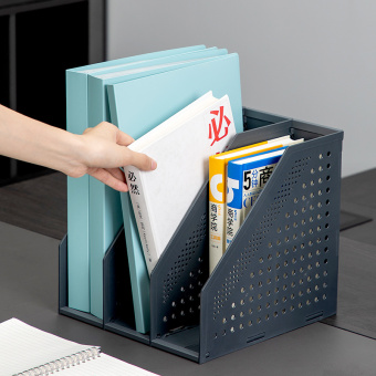 Лоток вертикальный Deli 78995DK-GREY 3отд. складной для бумаг A4 250х256х243мм темно-серый пластик - купить недорого с доставкой в интернет-магазине