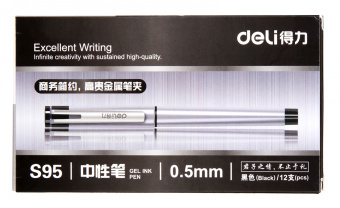 Ручка гелев. Deli S95 ассорти d=0.5мм черн. черн. линия 0.35мм - купить недорого с доставкой в интернет-магазине