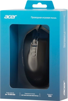 Мышь Acer OMW160 черный оптическая 6400dpi USB 8but (ZL.MCEEE.00Q) - купить недорого с доставкой в интернет-магазине