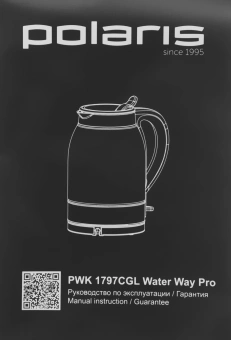 Чайник электрический Polaris PWK 1797CGL 1.8л. 2200Вт белый корпус: пластик/стекло - купить недорого с доставкой в интернет-магазине