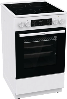 Плита Электрическая Gorenje GEC5C42WG белый стеклокерамика (без крышки) - купить недорого с доставкой в интернет-магазине