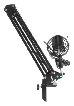 Микрофон проводной Оклик SM-700G 2.5м черный - купить недорого с доставкой в интернет-магазине