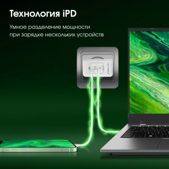 Сетевое зар./устр. Digma Pro DPW4A 45W 3A (PD+QC) USB-C/USB-A универсальное белый (DPW4A5GX11WH) - купить недорого с доставкой в интернет-магазине
