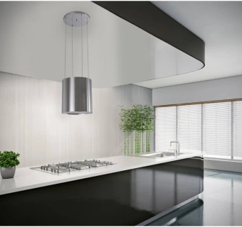 Вытяжка каминная MBS Petunia 135 Island Inox нержавеющая сталь управление: кнопочное (1 мотор) - купить недорого с доставкой в интернет-магазине