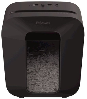 Шредер Fellowes PowerShred LX25 черный (секр.P-4) перекрестный 6лист. 11.5лтр. скрепки скобы пл.карты - купить недорого с доставкой в интернет-магазине