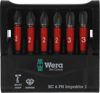 Набор бит Wera WE-057691 универсал. (6пред.) для гайковертов - купить недорого с доставкой в интернет-магазине