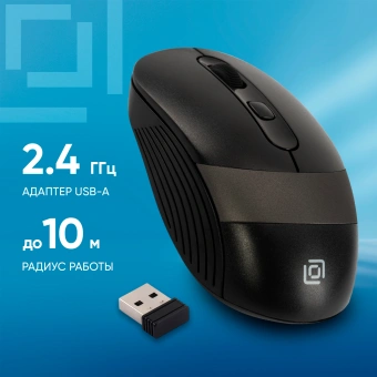 Мышь Оклик 310MW черный/серый оптическая 3200dpi беспров. USB для ноутбука 4but (1869088) - купить недорого с доставкой в интернет-магазине