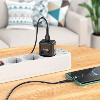 Сетевое зар./устр. Hoco N32 Glory Black 30W (PD+QC+AFC) USB-C универсальное черный - купить недорого с доставкой в интернет-магазине