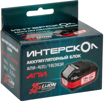 Батарея аккумуляторная Интерскол АПИ-4(2)/18(36)И 36В 2Ач Li-Ion (2400.204) - купить недорого с доставкой в интернет-магазине