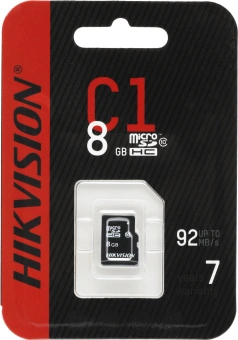 Флеш карта microSDHC 8GB Hikvision HS-TF-C1(STD)/8G/ZAZ01X00/OD C1 w/o adapter - купить недорого с доставкой в интернет-магазине