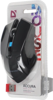 Мышь Defender Accura MM-275 черный/синий оптическая 1600dpi беспров. USB 5but (52275) - купить недорого с доставкой в интернет-магазине