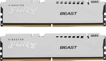Память DDR5 2x32GB 6400MHz Kingston KF564C32BWK2-64 Fury Beast RTL Gaming PC5-51200 CL32 DIMM 288-pin 1.4В kit dual rank с радиатором Ret - купить недорого с доставкой в интернет-магазине