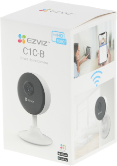 Камера видеонаблюдения IP Ezviz C1C-B 1080P Wi-Fi 2.8-2.8мм цв. корп.:белый (CS-C1C (1080P,H.265)) - купить недорого с доставкой в интернет-магазине