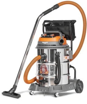 Строительный пылесос Daewoo DAVC 6030S 3200Вт (уборка: сухая/сбор воды/выдув) серебристый - купить недорого с доставкой в интернет-магазине