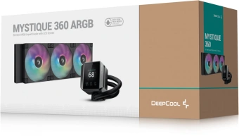 Система водяного охлаждения Deepcool Mystique 360 ARGB Soc-AM5/AM4/1200/1700/1851 черный 4-pin 36.49dB Al LCD 300W 1847gr Ret (R-LX750-BKADSNC-G-1) - купить недорого с доставкой в интернет-магазине