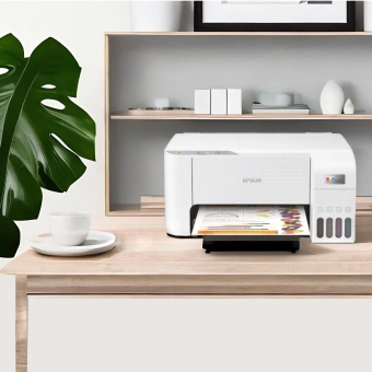 МФУ струйный Epson L3216 (C11C68518/CJ68518/CJ68502) A4 белый - купить недорого с доставкой в интернет-магазине