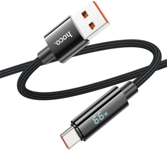 Кабель Hoco U125 TYPE-C 5A(11916) USB (m)-USB Type-C (m) 1.2м черный - купить недорого с доставкой в интернет-магазине