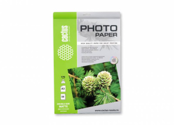 Фотобумага Cactus CS-MA317050DS A3/170г/м2/50л./белый матовое/матовое для струйной печати - купить недорого с доставкой в интернет-магазине