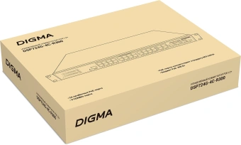 Коммутатор Digma DSP724G-4C-R300 (L2+) 24x1Гбит/с 4xКомбо(1000BASE-T/SFP) 24PoE 24PoE+ 300W управляемый - купить недорого с доставкой в интернет-магазине