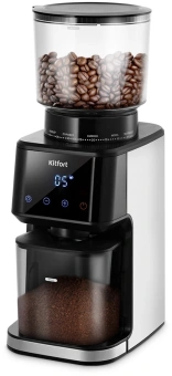 Кофемолка Kitfort КТ-7517 165Вт сист.помол.:жернова вместим.:275гр черный/серебристый - купить недорого с доставкой в интернет-магазине